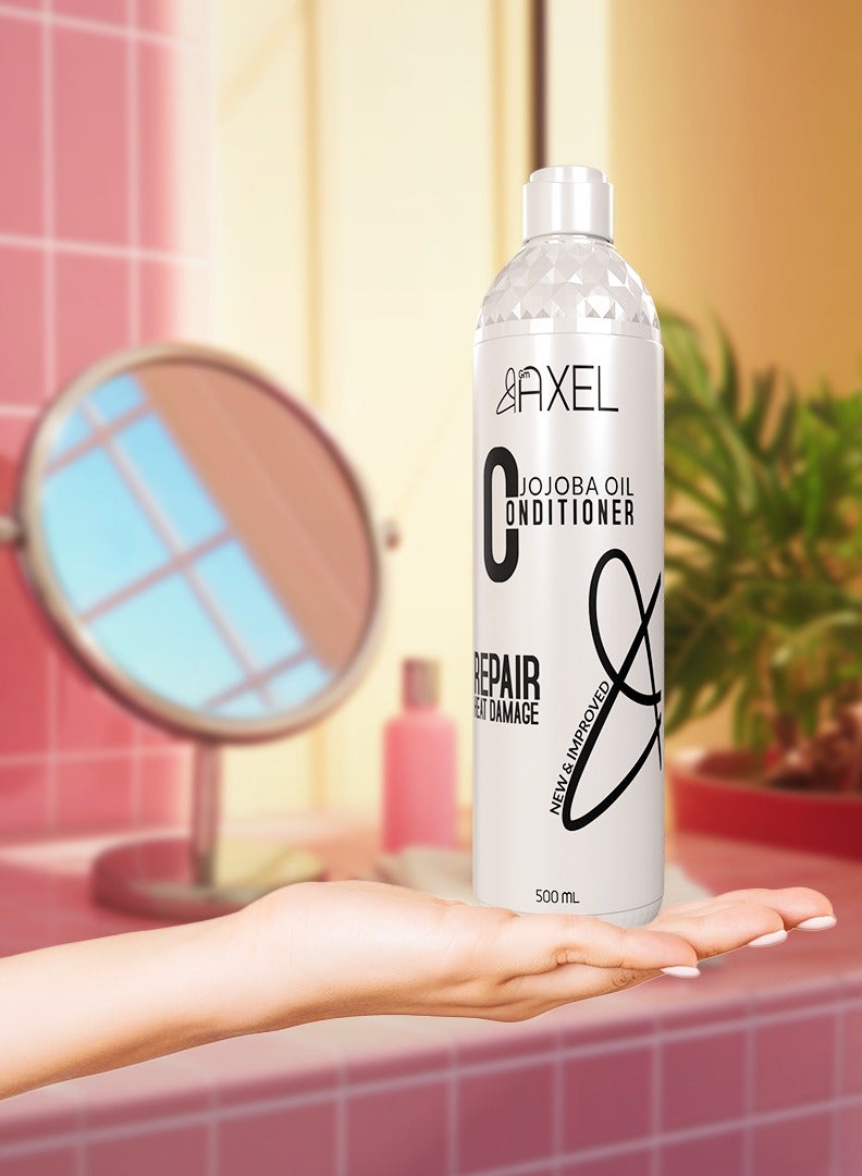 آكسل بلسم أكسل بالجوجوبا – سعة 250 مل – لإصلاح تلف الشعر وحمايته من الحرارة – خالي من السلفات والبارابين - Image 5