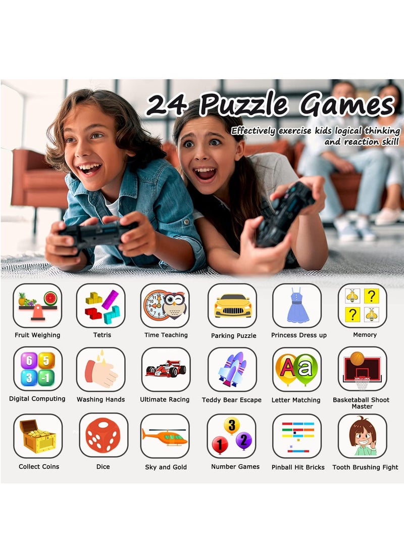 Kids Smart Watch, Smart Game Watch with 24 Games, HD Touch Screen, Video, Camera, Music Player, Pedometer, Flashlight, Alarm Clock, Kids Watches for 5-12 Year Olds Boy/Girl (Black) - Image 3