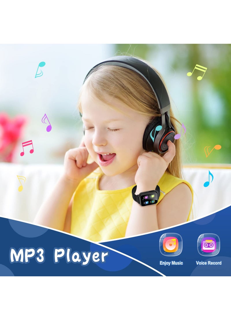 Kids Smart Watch, Smart Game Watch with 24 Games, HD Touch Screen, Video, Camera, Music Player, Pedometer, Flashlight, Alarm Clock, Kids Watches for 5-12 Year Olds Boy/Girl (Black) - Image 5