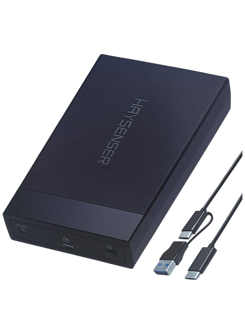 Haysenser 3.5" HDD External Case, USB 3.2 Type-C to 3.5-Inch SATA Hard Drive Enclosure, 6Gbps Speed, Supports Up to 16TB, Compatible with Windows/Mac/Android/Linux - Image 1