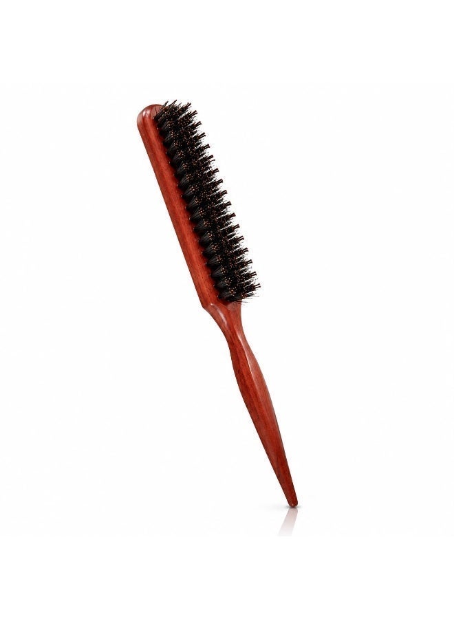 Barber Wood Handle Hair Brush Anti Loss Wooden Barber Hair Comb, Hair Round Roller Wood Hair Brush, Bristle Nylon Hair Comb. - Image 5
