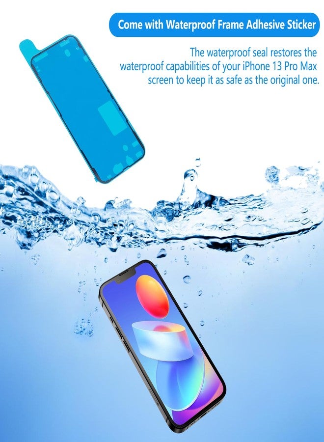 Diykitpl for iPhone 13 Pro Max Screen Replacement 6.7 Inch, 3D Touch LCD Display for A2484, A2641, A2644, A2645, A2643, with Repair Tools Kit+Waterproof Frame Adhesive Sticker+Screen Tempered Protector - Image 5