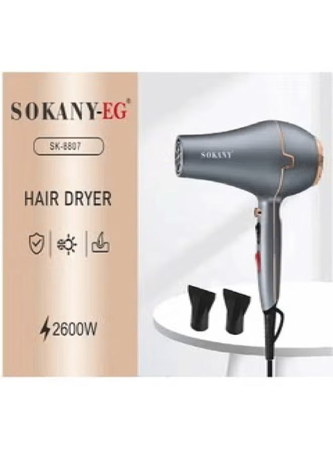 Sokany SK‑8807 Hair Dryer – 2200–2400 W – Hot & Cold – 2 Speeds – Unisex - Image 2