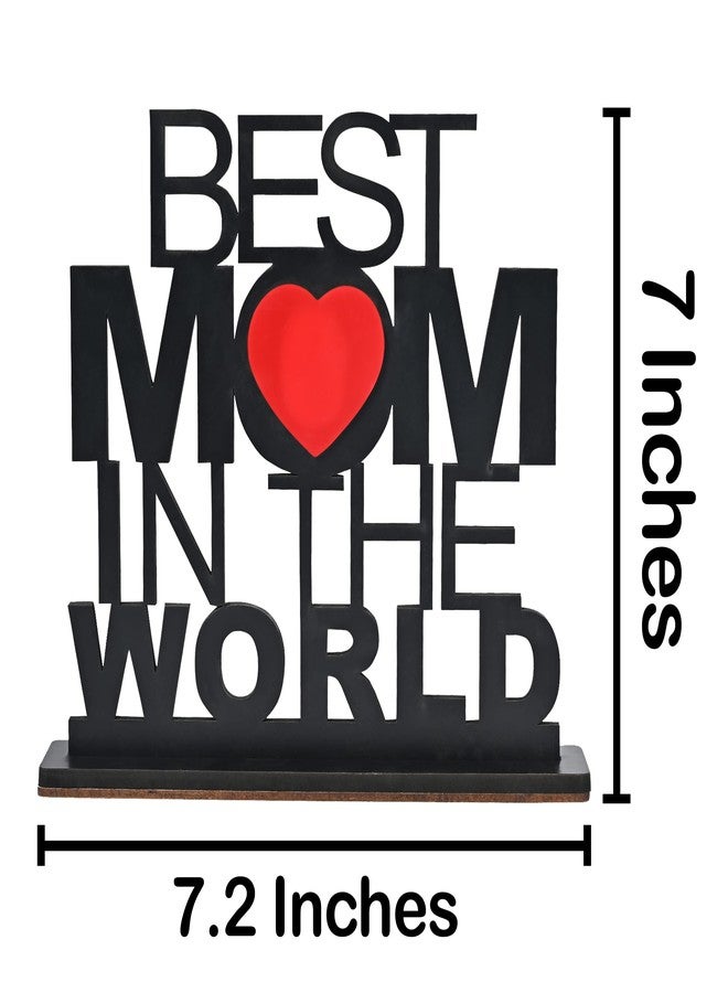 GFTBX Best Mom In The World Wooden Trophy Gift For Mom or Mother (Black, 7x7.2 Inches) - Image 5