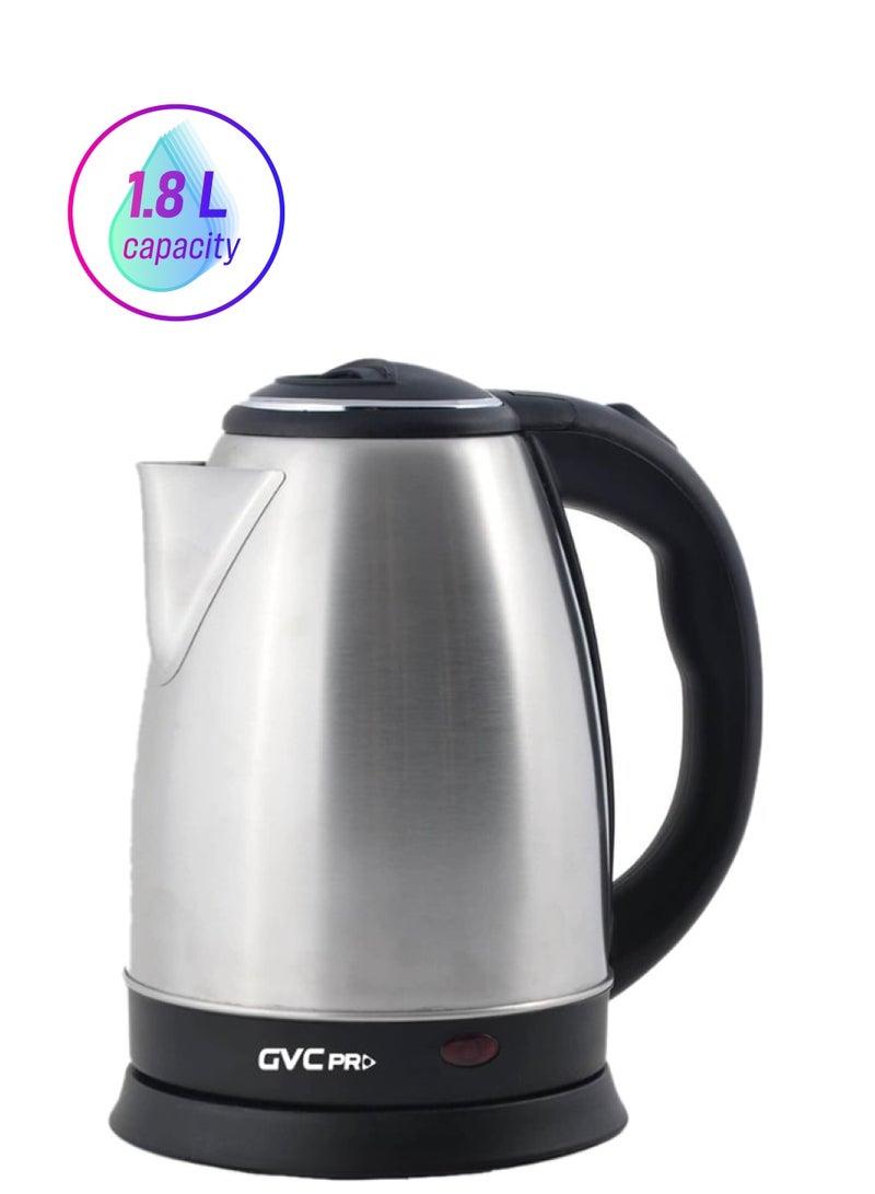 gvc pro Electric Kettle 1.8L 1.8 L 1500 W GVCKT-2100/ GVCKT-2100H-1 Silver/Black - Image 1