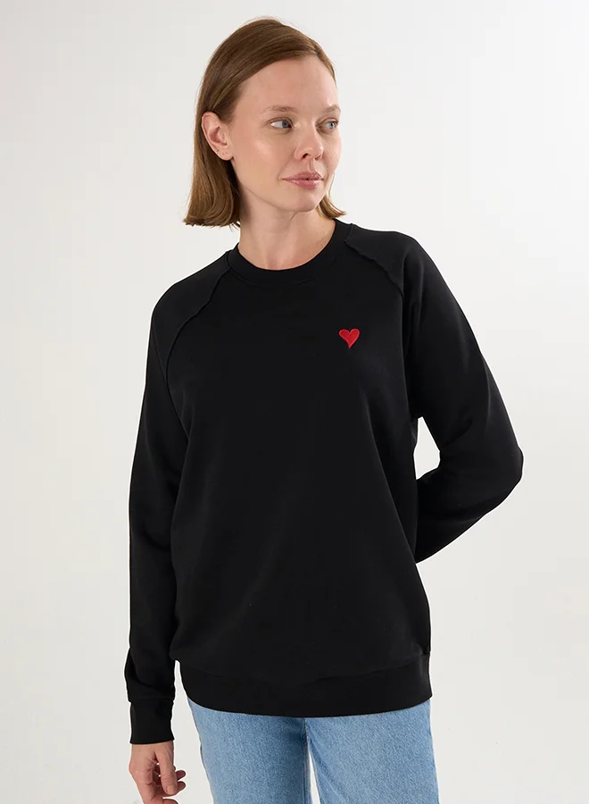 FELIX HARDY Basic Crew Neck Sweatshirt
