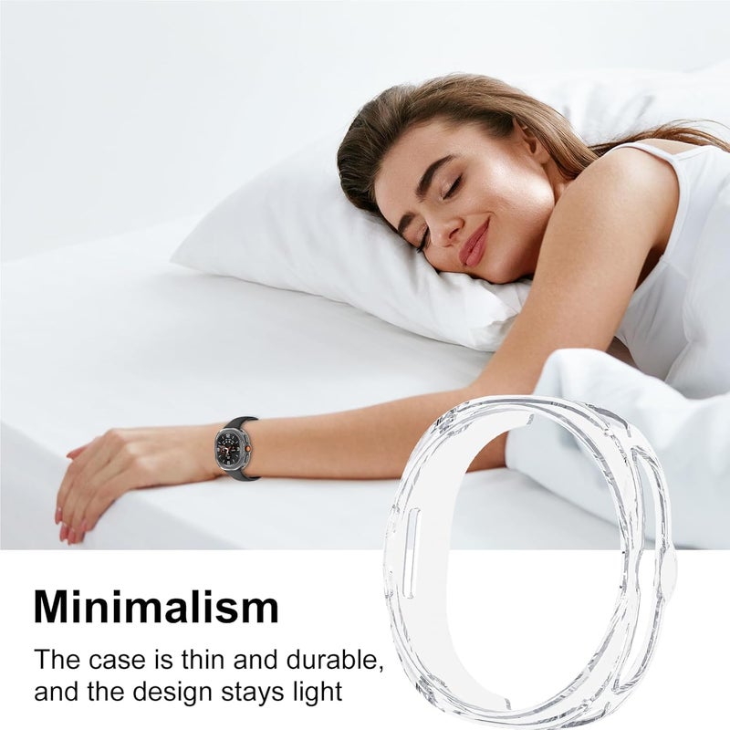 SYOSI Smartwatch Protector for Galaxy Watch 8 Classic 46mm, Soft TPU Lightweight Shell for Protection, Against Drops, Scratches and Bumps, 2 Pack - Image 5