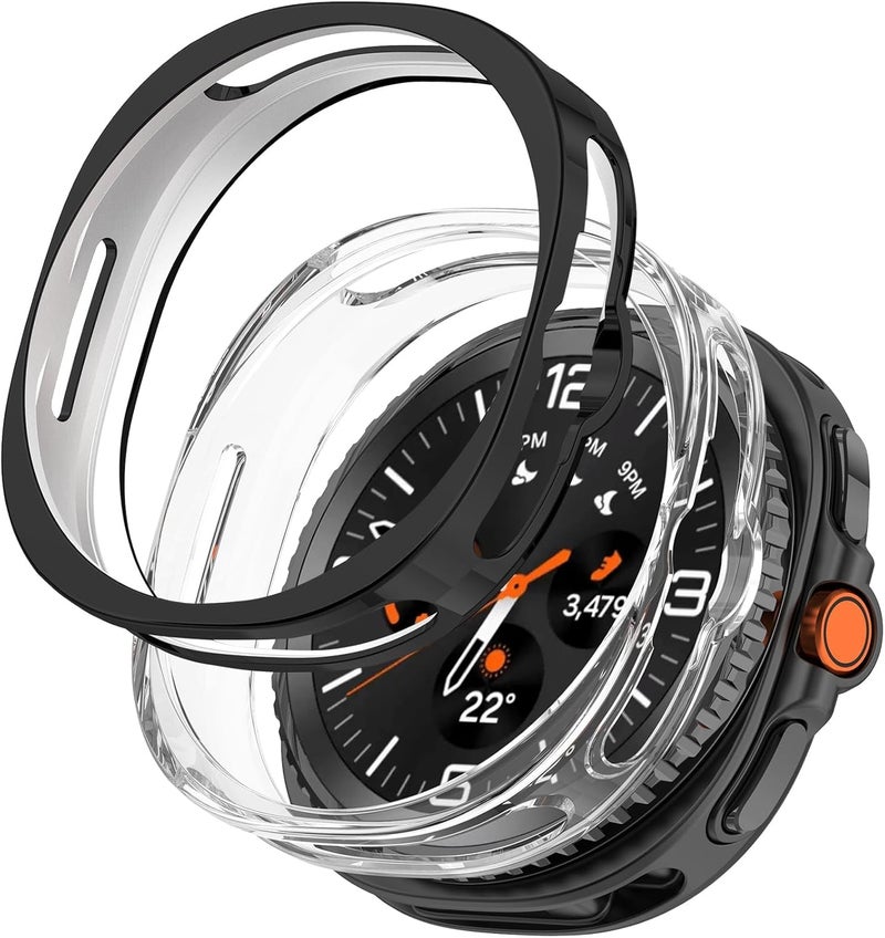 SYOSI Smartwatch Protector for Galaxy Watch 8 Classic 46mm, Soft TPU Lightweight Shell for Protection, Against Drops, Scratches and Bumps, 2 Pack - Image 1