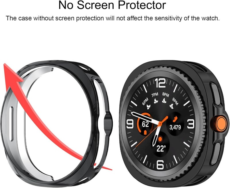 SYOSI Smartwatch Protector for Galaxy Watch 8 Classic 46mm, Soft TPU Lightweight Shell for Protection, Against Drops, Scratches and Bumps, 2 Pack - Image 3