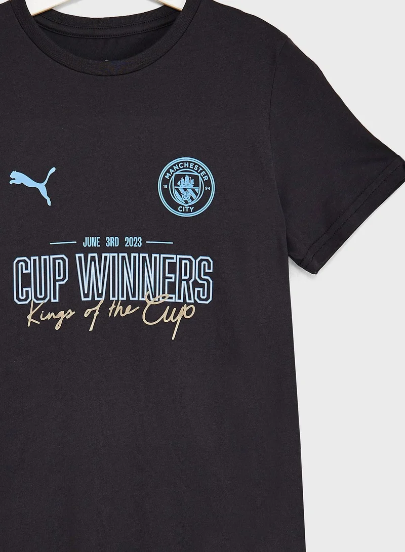 PUMA Youth Manchester City Fa Cup Winners T-Shirt