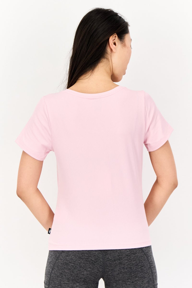SKECHERS Women Sportswear Fit Short Sleeves Training T-shirt, Pink  - Image 3