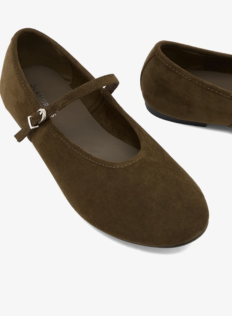 Glamorous BROWN SUEDE Casual Ballerinas for Women | Best Price UAE