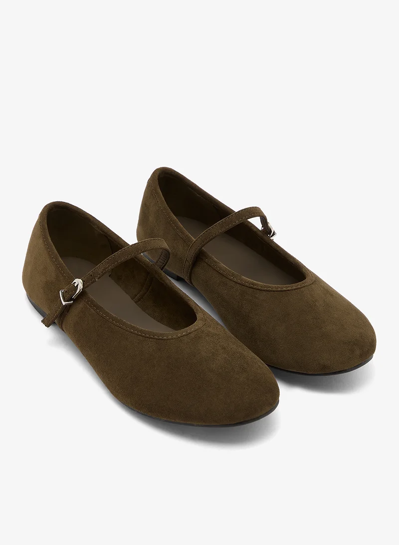 Glamorous BROWN SUEDE Casual Ballerinas for Women | Best Price UAE