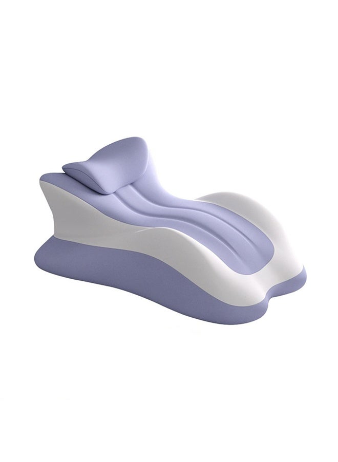 WALALLA Memory Foam Wedge Pillow for Back Pain Relief, Ergonomic Double Support Cushion for Sitting, Reading & Leg Elevation, Removable Washable Cover (Purple) - Image 1