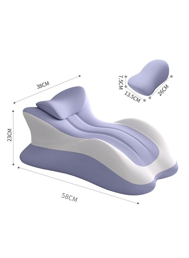 WALALLA Memory Foam Wedge Pillow for Back Pain Relief, Ergonomic Double Support Cushion for Sitting, Reading & Leg Elevation, Removable Washable Cover (Purple) - Image 4