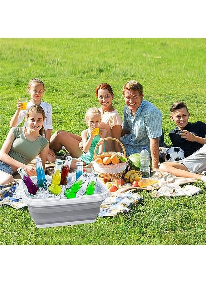 Arabest - Collapsible Wash Bucket,Collapsible Wash Basin with Handle, Folding Mop Bucket, Multi-Function Use for Outdoor/Camping/Garden/Fishing/Car Wash(Large) - Image 1