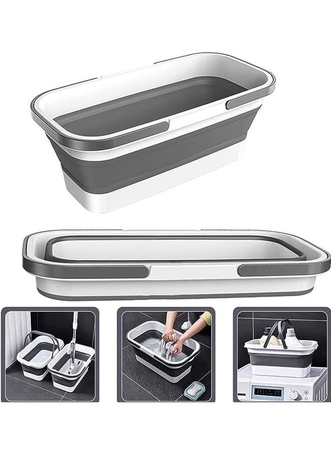 Arabest - Collapsible Wash Bucket,Collapsible Wash Basin with Handle, Folding Mop Bucket, Multi-Function Use for Outdoor/Camping/Garden/Fishing/Car Wash(Large) - Image 1