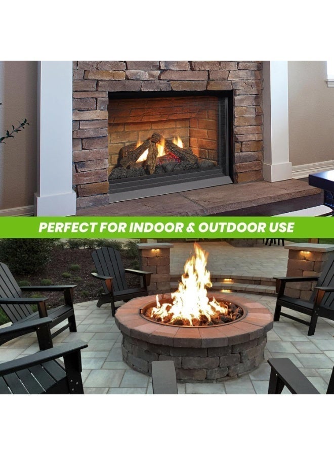 والموه 2 أرطال من صخور الحمم البركانية الطبيعية، سوداء اللون، قطع كبيرة بحجم 5-8 سم، مناسبة لحفر النار، وأوعية النار، ومجموعات جذوع الغاز، والمواقد الداخلية والخارجية، وتنسيق الحدائق. - Image 4