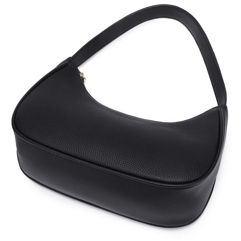 WSRYDJDL Fashion shoulder Bag for Women's Cute Hobo Tote Handbag Mini Clutch Underarm Purse for Daily Use/Work/Travel/Casual Outings (Lychee Pattern Black) - Image 4