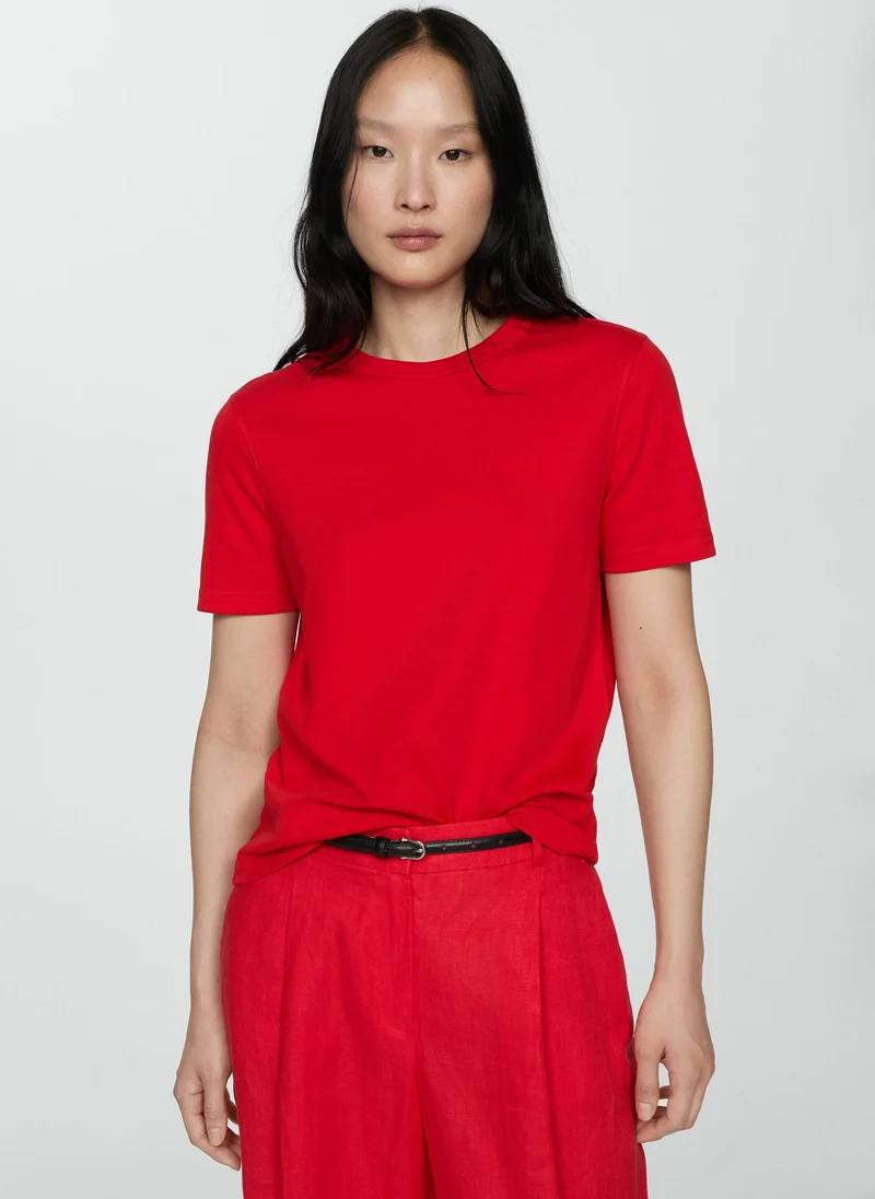 MANGO Crew Neck T-Shirt