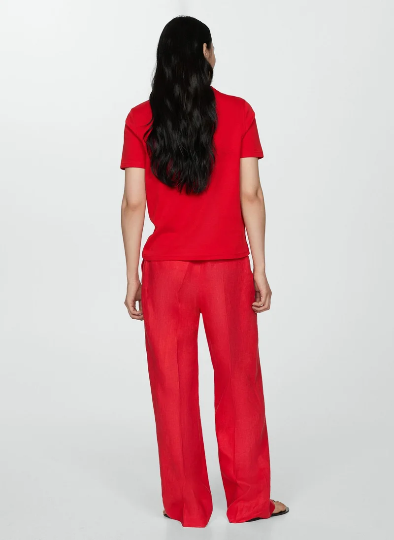 MANGO Crew Neck T-Shirt