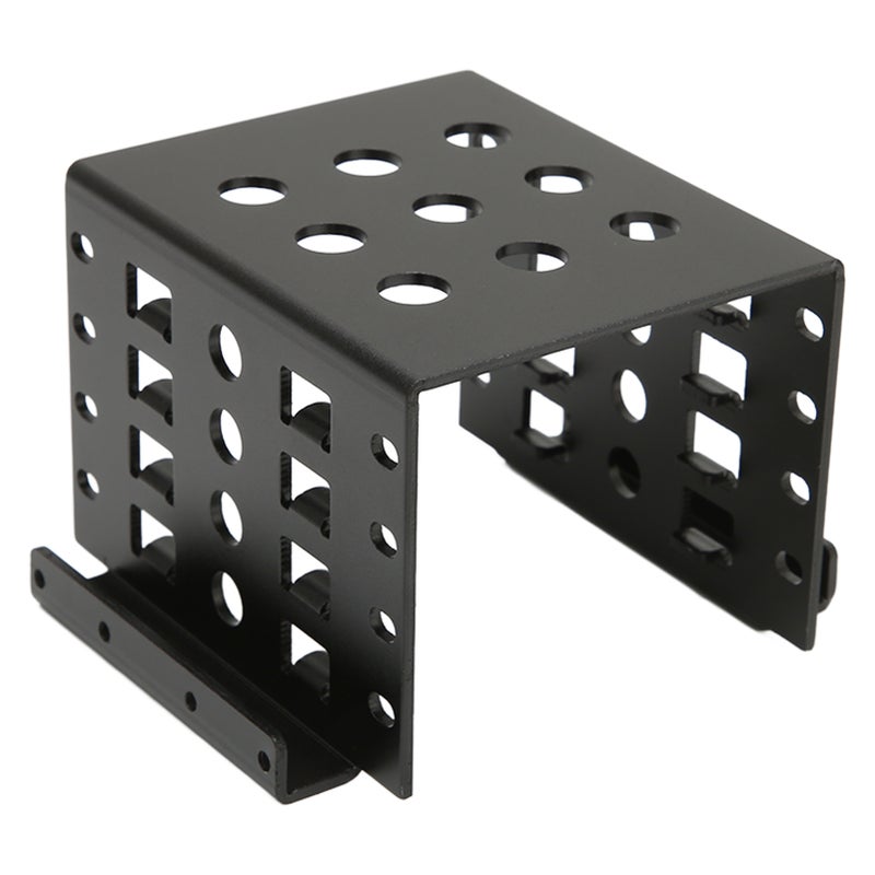 2.5in HDD Mounting Rack Aluminium Alloy Hollow Design High Hardness 2.5in Hard Drive Cage for 2.5in IDE HDD SSD Black (Not Inclube Hard Disk) - Image 5