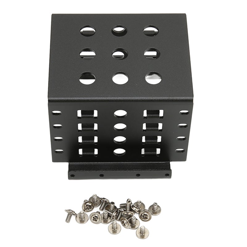 2.5in HDD Mounting Rack Aluminium Alloy Hollow Design High Hardness 2.5in Hard Drive Cage for 2.5in IDE HDD SSD Black (Not Inclube Hard Disk) - Image 2