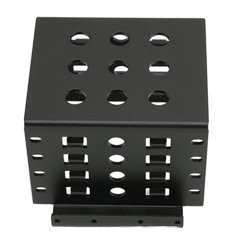 2.5in HDD Mounting Rack Aluminium Alloy Hollow Design High Hardness 2.5in Hard Drive Cage for 2.5in IDE HDD SSD Black (Not Inclube Hard Disk) - Image 3