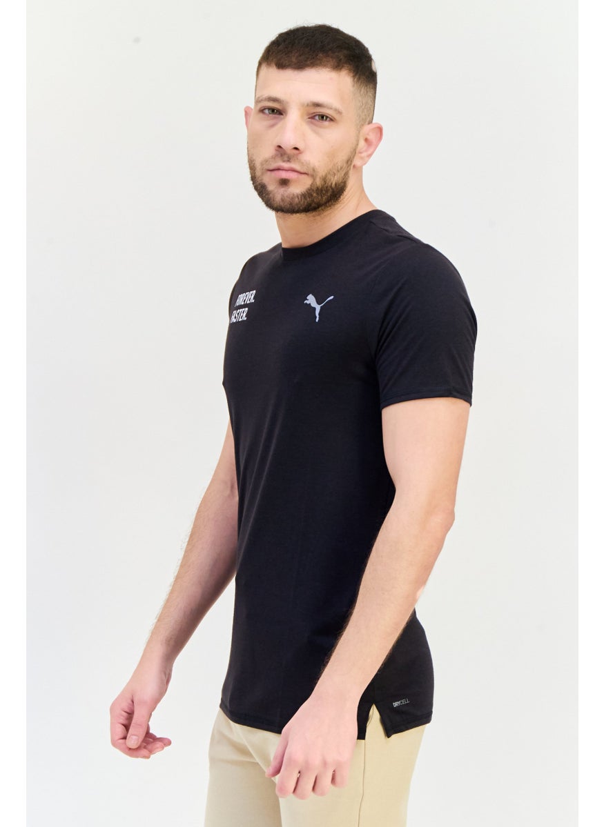 PUMA Men Sportswear Fit Short Sleeve Outdoor T Shirt, Black  - Image 2