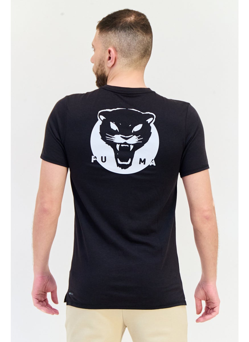 PUMA Men Sportswear Fit Short Sleeve Outdoor T Shirt, Black  - Image 3