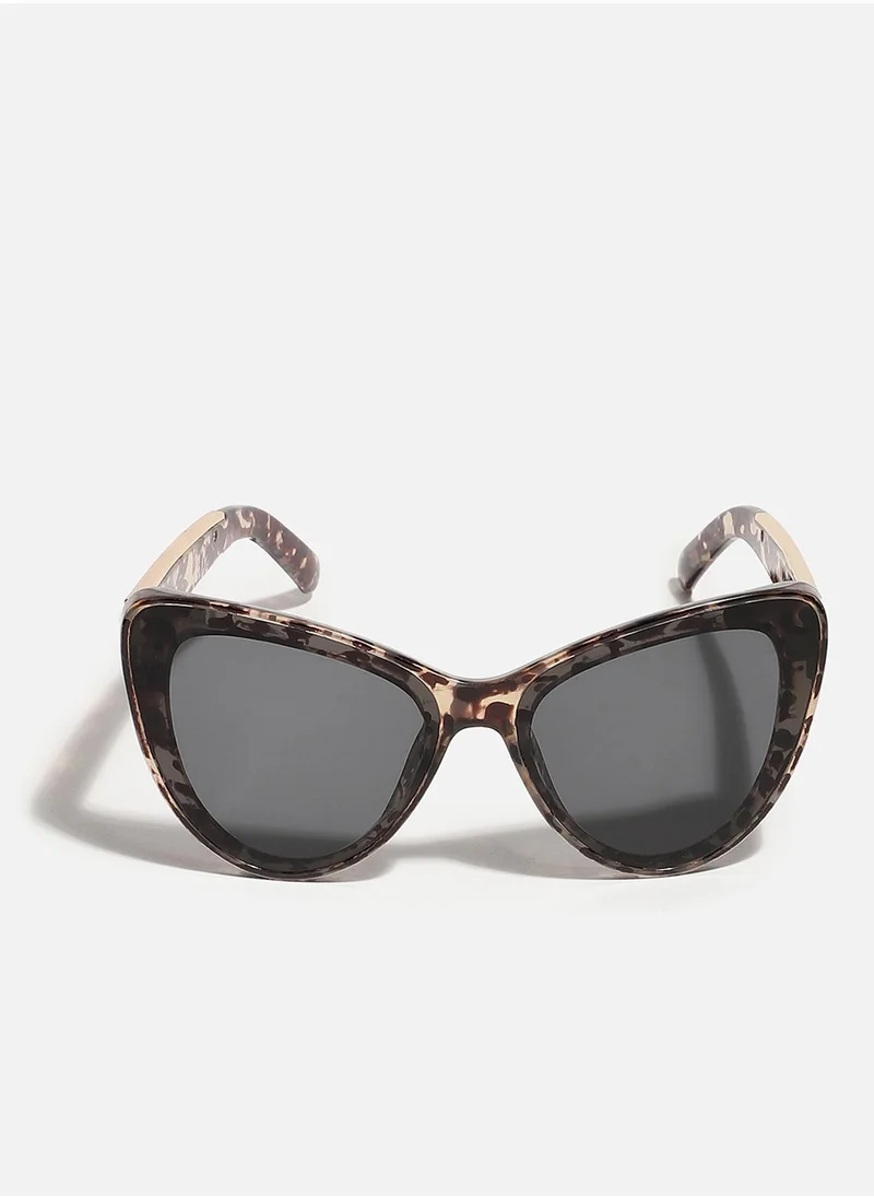 صوص هاوت Animal Print Frame Tinted Lens Cat Eye Sunglass