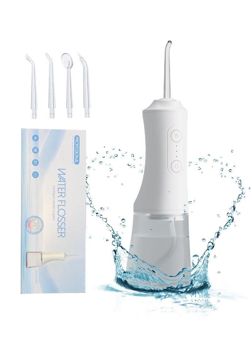 CAYGA Portable Water Dental Flosser IPX7 Waterproof Water Flosser for Teeth Cordless 280ML Upgraded Big Tank Portable Oral Irrigator with 3 Modes 4 Tips  Powerful Long Battery Life Water Travel Picks Home Use - Image 1