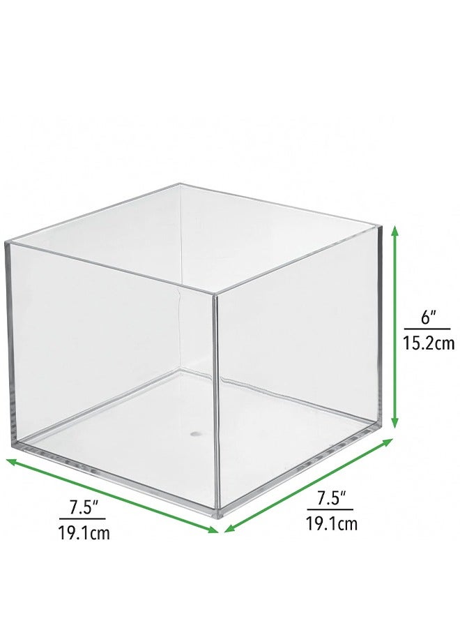 Eworld Set of 3 Clear Stackable Plastic Storage Containers, Perfect for Cabinets, Drawers, Desks, and Workspace Organization, Keep Pens, Pencils, Highlighters, and Notebooks Neatly Sorted.  - Image 2