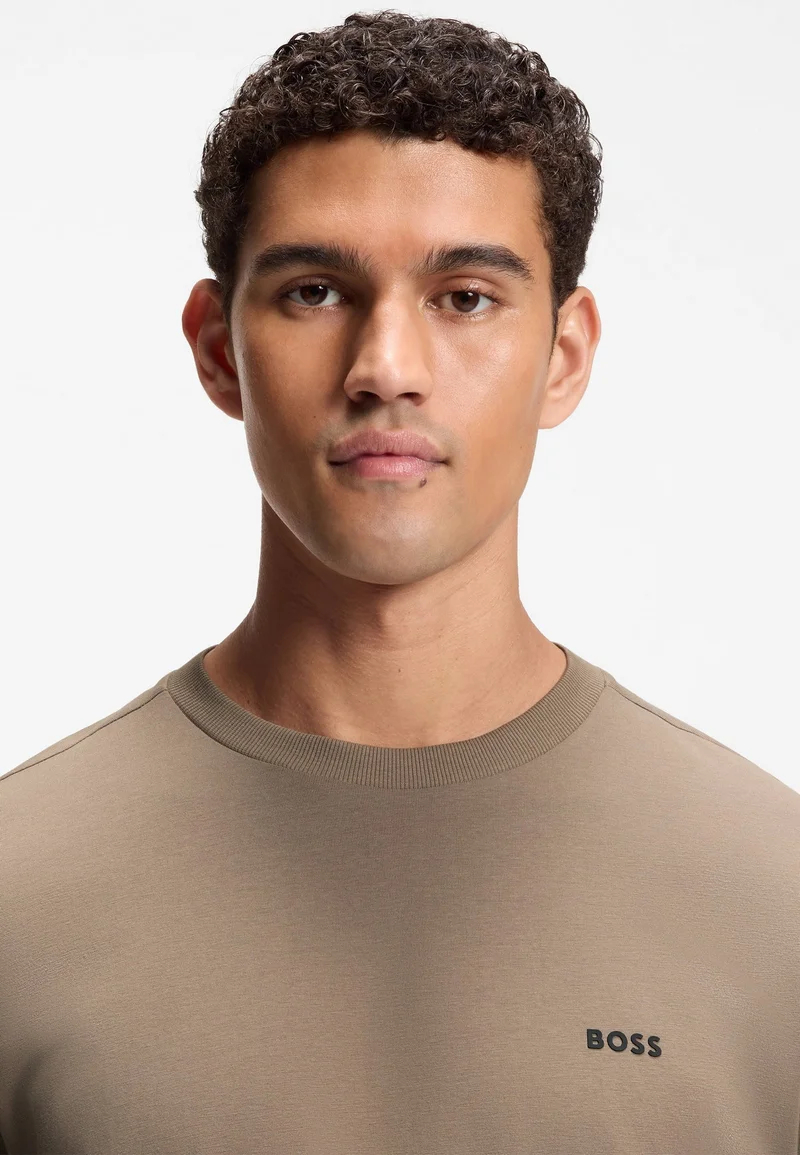 BOSS Stretch-cotton T-shirt with logo detail