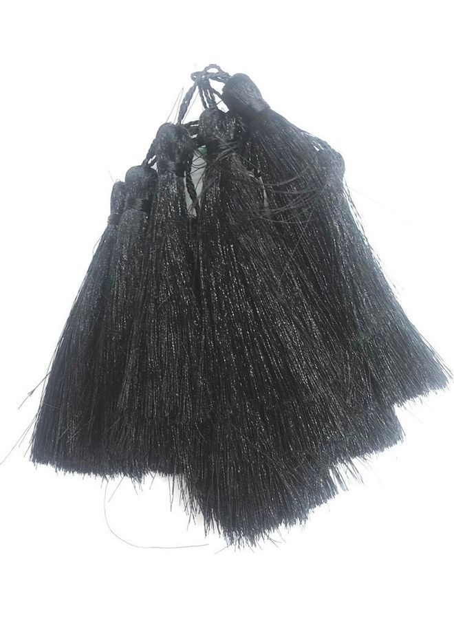 NIBEMINENT 12-Piece Craft Silk Tassels Black 3inch - Image 1