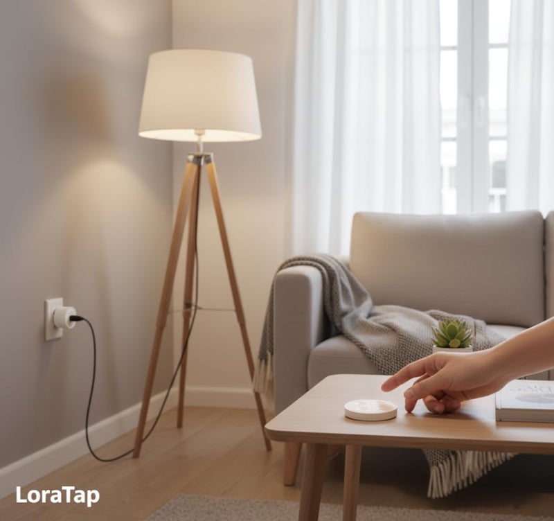 LoraTap Mini Remote Control Outlet Plug: 656ft Range — Wireless Light Switch for Household Appliances — No Wiring — 1 Remote for 2 Outlets - Image 5