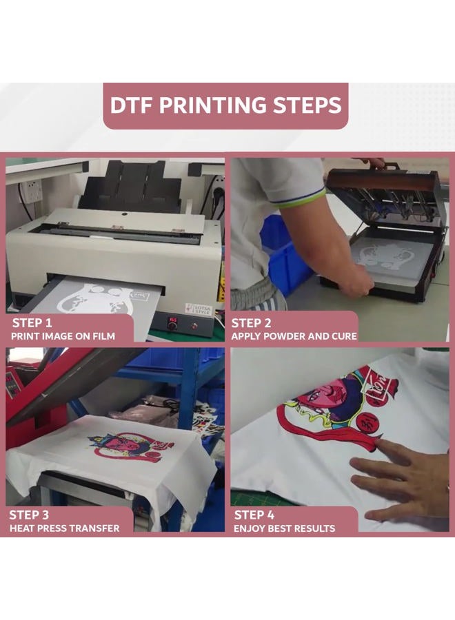 LOTSA. STYLE Premium DTF Ink Refill for Inkjet Printers Heat Transfer Film Printing (120ml x 6, CMYK Wh) - Image 3