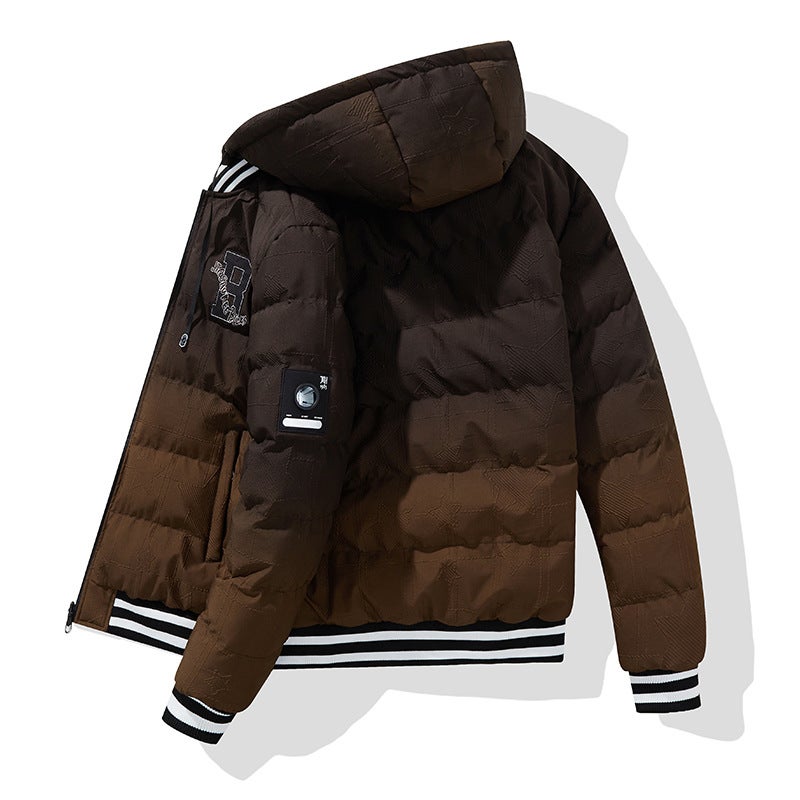 2023 New Style Cotton-Padded Jacket Men'S Winter Youth Thickened Cotton-Padded Jacket Hooded Trendy Casual Loose Jacket Jacket - Image 4
