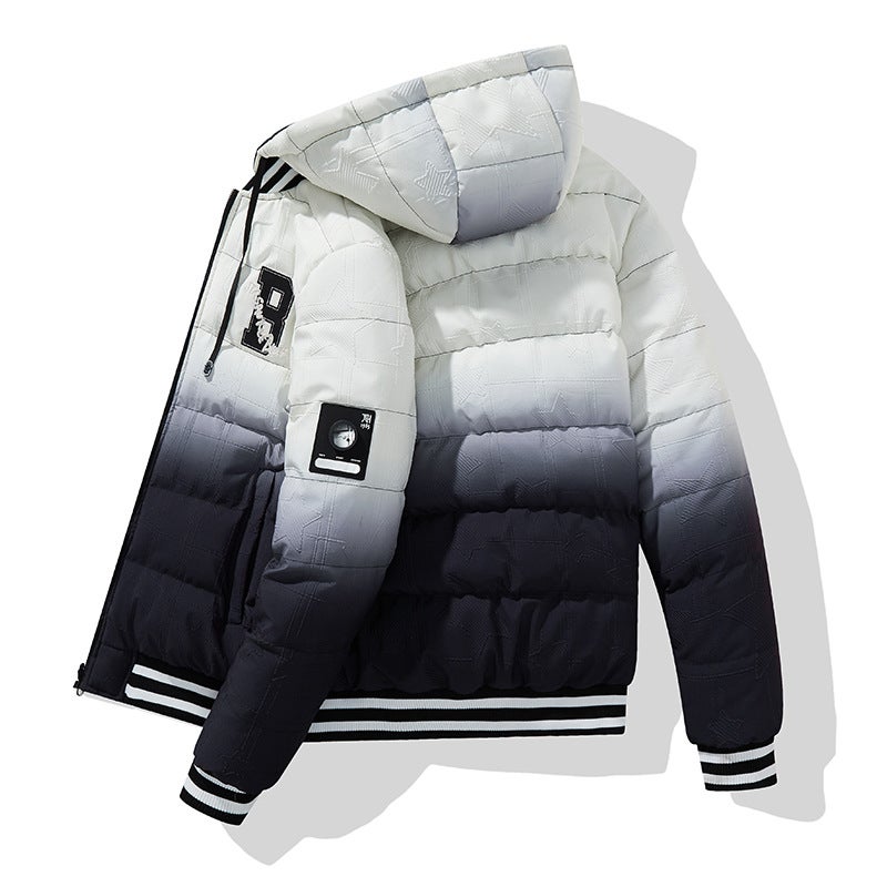 2023 New Style Cotton-Padded Jacket Men'S Winter Youth Thickened Cotton-Padded Jacket Hooded Trendy Casual Loose Jacket Jacket - Image 3