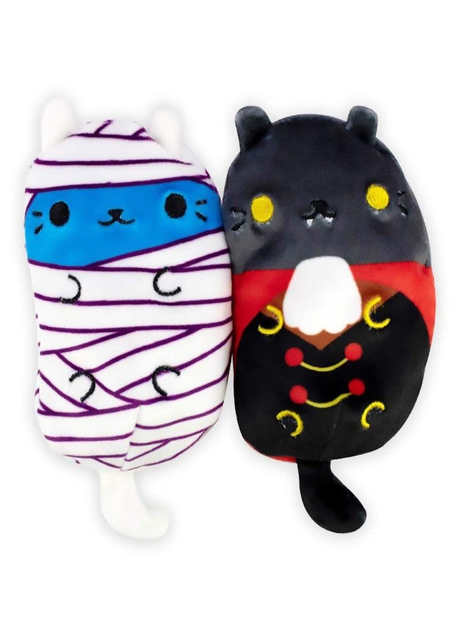 Cats vs Pickles - Scary Collection #2 - Catzilla, Count Catula, Coder Cat, & Skully - 4-Pack - 4" Cute Cuddly Collectible Bean Plush Toy - are You Team Cat or Team Pickle? Collect Them All! - Image 3
