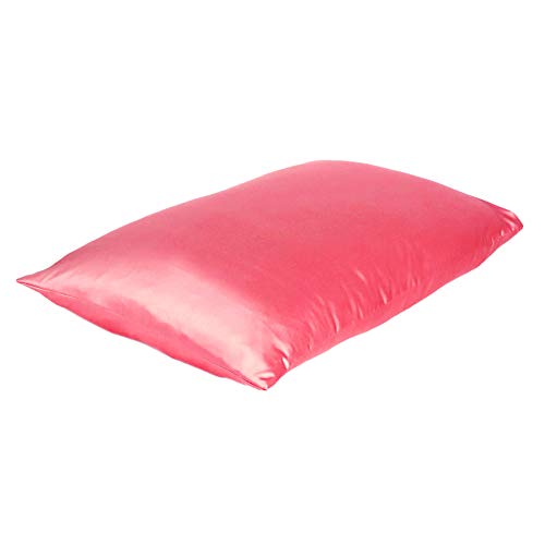 Oussum Satin Silk Pillowcase Pillow Case Covers with Envelop Closure for Hair and Skin Home Bed Decor Set of 2 Pillowcase Free 3 pcs scrunchies (King, Parasite Pink) - Image 5