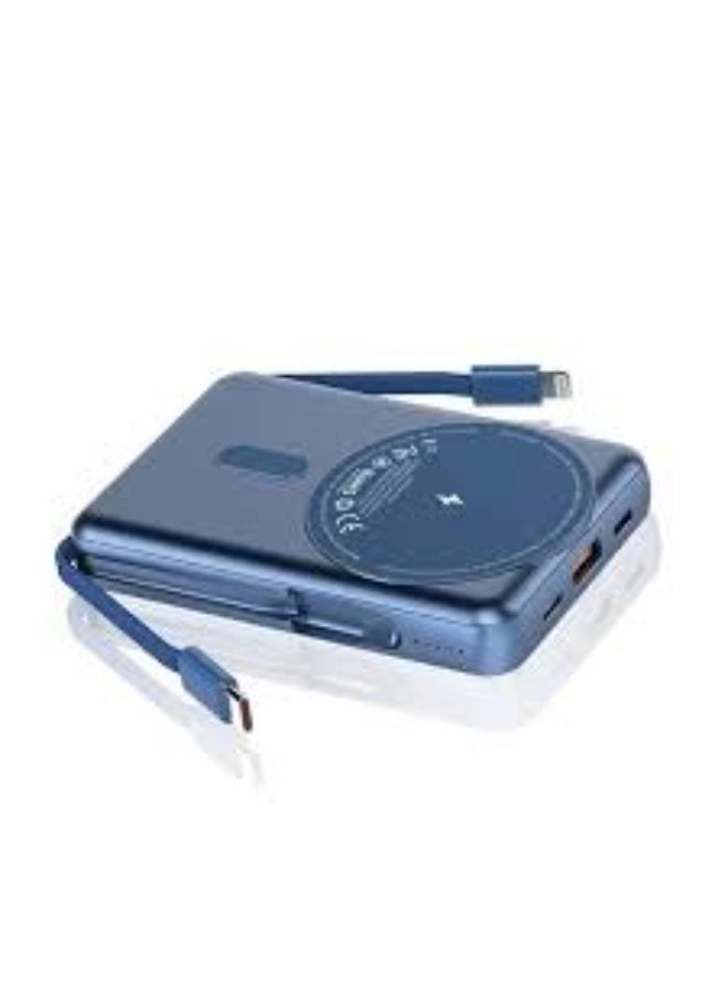 DigitPlus DP-PB26 Wireless Magnetic Power Bank – 5000mAh Slim Portable Charger with 15W Wireless & 20W USB-C Fast Charging - Image 2