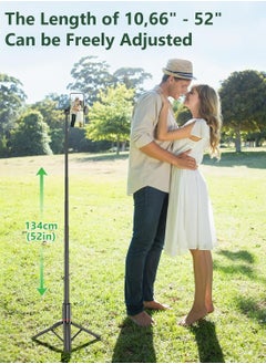 Generic 52" Selfie Stick Tripod, Aluminum All-in-1 Extendable Cell Phone Tripod Stand with Remote, 360° Rotate Lightweight & Portable Travel Tripod for Cell Phone Compatible with iPhone 16/15/14/13/Android  - Image 3