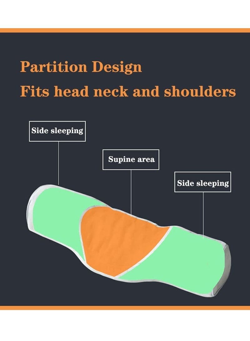 Y&D Cervical Neck Pillow for Pain Relief Sleeping, roll Memory Foam Stiff ，Travel Bolster Bed Side Sleepers Back Sleeper White  - Image 2