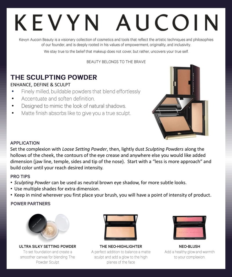 Kevyn Aucoin The Sculpting Contour Powder, Light: Easy use, sheer, matte, natural finish. Enhances, defines, creates natural shading. Makeup artist go to. Sculpt face, cheekbones, chin, neck, nose. - Image 3
