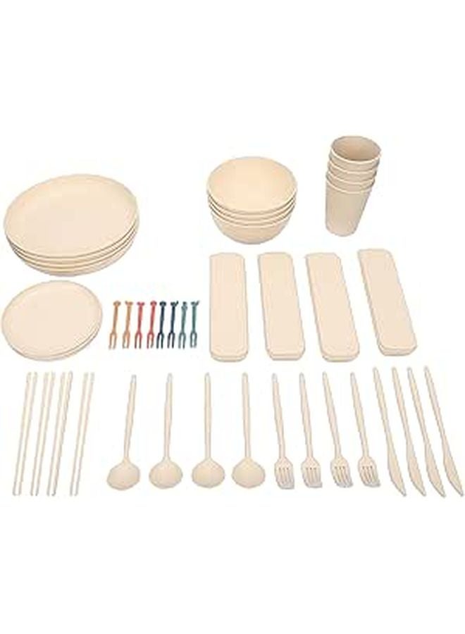 Unbreakable Dinnerware Set For 4 With Storage Box Shatterproof Microwave Dishwasher Safe - Image 1