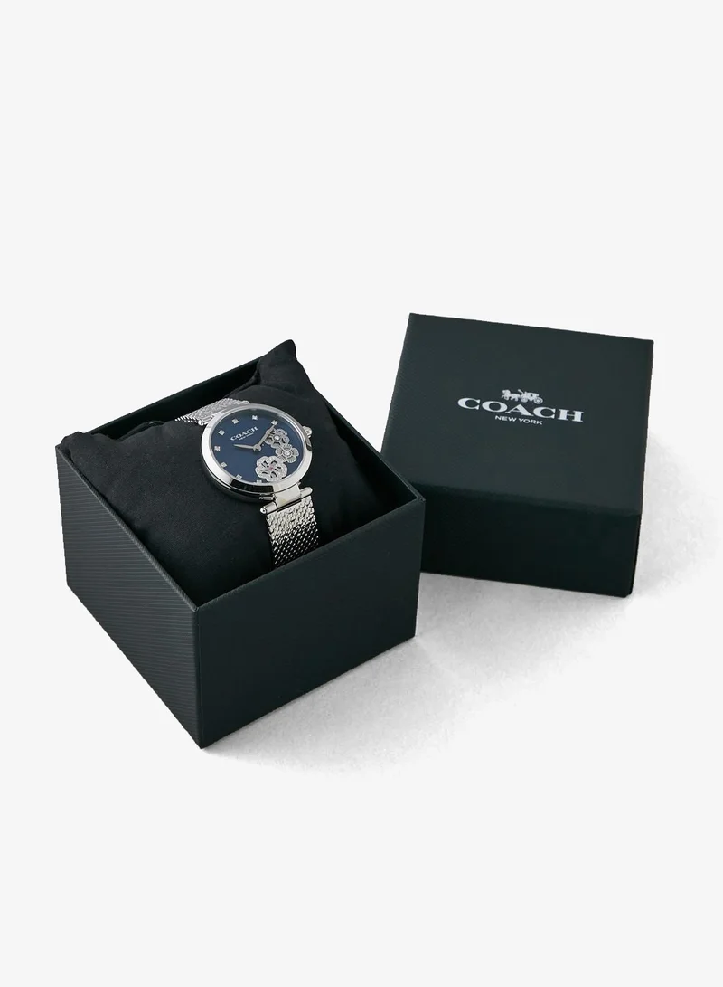 Coach  Women's Quartz Multifunction Watch, Blue Dial, Stainless Steel Strap for Women | Best Price UAE