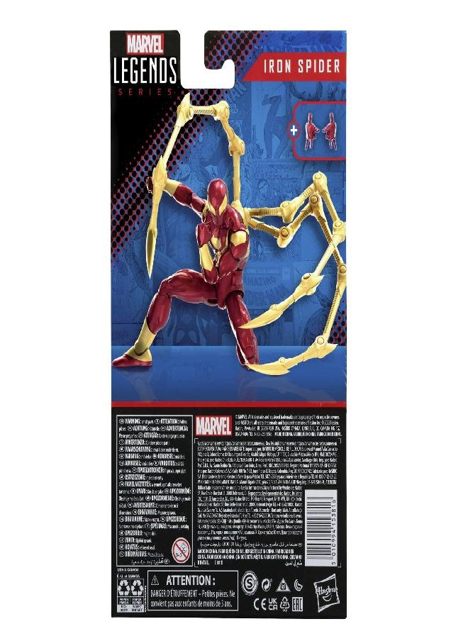 Spider-Man Spider-Man Marvel Legends Series 6-inch Iron Spider Action Figure Toy, Includes 2 Accessories  - Image 3