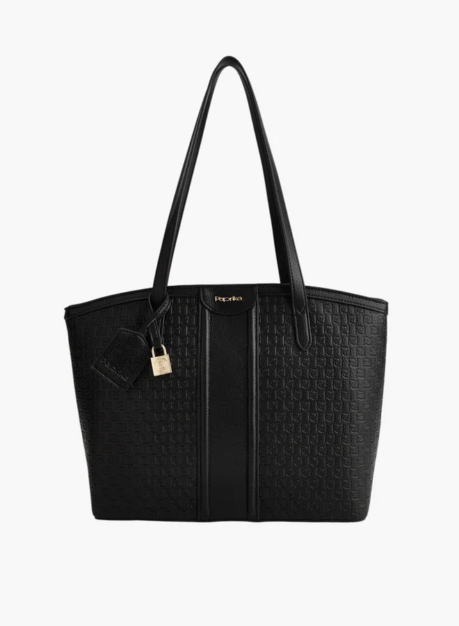 بابريكا Women Embossed Monogram Match Back