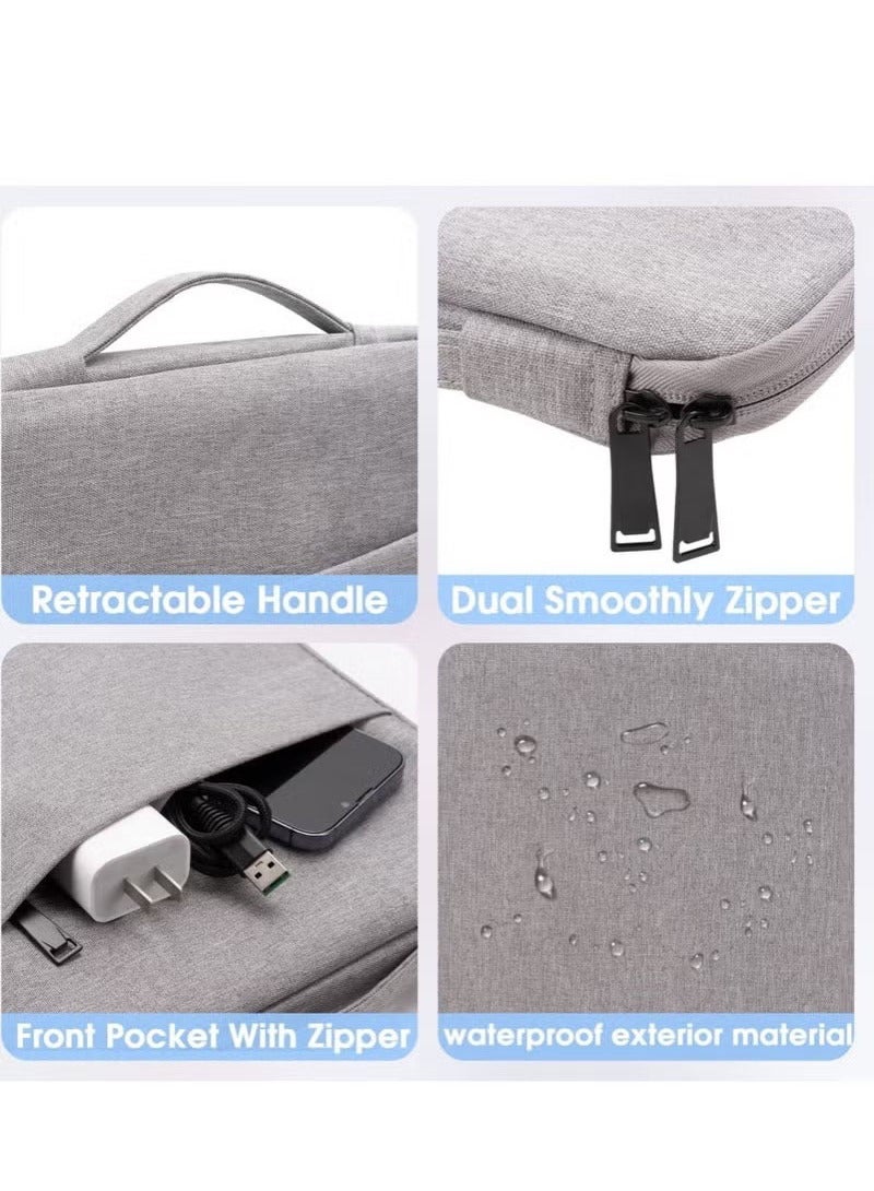 Bukela Waterproof Thin Storage Laptop Bag, Tablet iPad Protective Case Laptop Sleeve Bag Compatible with MacBook Air Mac Pro M1 Surface Lenovo Dell HP Computer Bag Accessories with Pocket Grey  - Image 4
